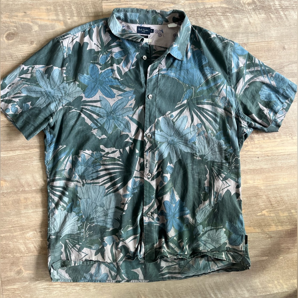 Paul Smith - casual button down - 100% Organic Cotton - Mens XL (fits smaller)